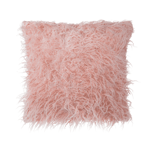 Conjunto de 2 almofadas decorativas DAISY Imitação de pele 45 x 45 cm Rosa Sólido