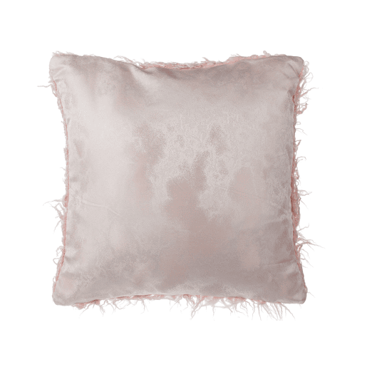 Conjunto de 2 almofadas decorativas DAISY Imitação de pele 45 x 45 cm Rosa Sólido