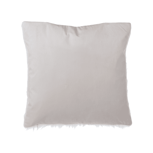 Conjunto de 2 almofadas decorativas DAISY Imitação de pele 45 x 45 cm Creme claro Sólido