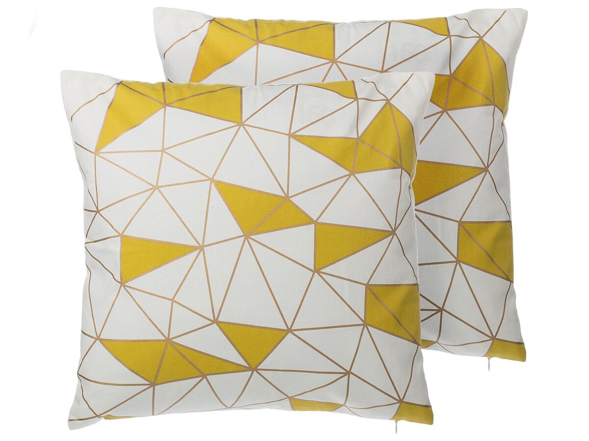 Beliani Cojín decorativo CLARKIA 45x45 Amarillo