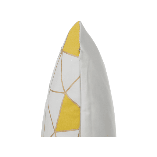 Conjunto de 2 almofadas decorativas CLARKIA Algodão 45 x 45 cm Amarelo Padrão geométrico
