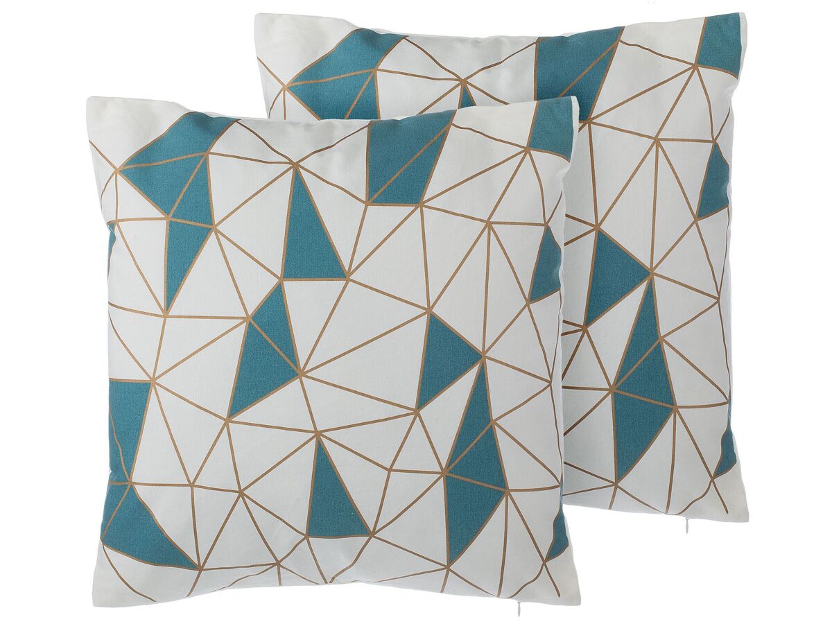 Beliani Cojín decorativo CLARKIA 45x45 Azul