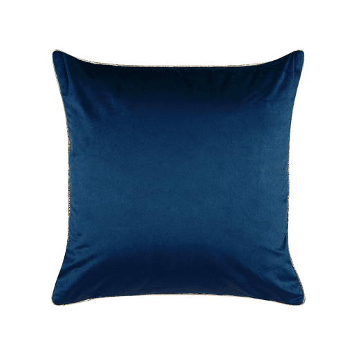 Conjunto de 2 almofadas decorativas CROCUS Veludo 45 x 45 cm Azul escuro Padrão abstracto