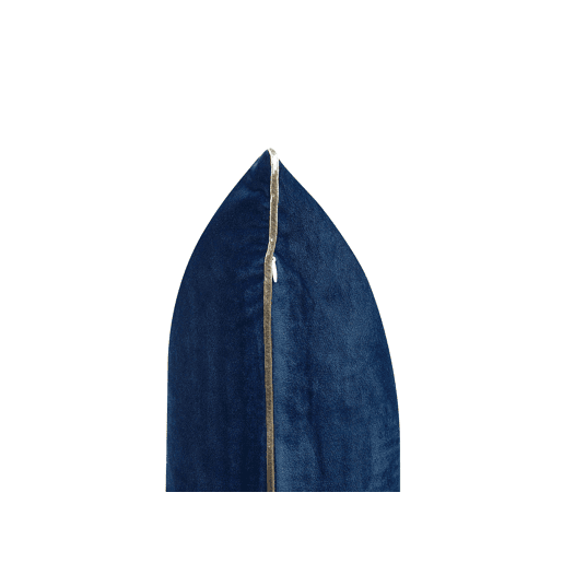 Conjunto de 2 almofadas decorativas CROCUS Veludo 45 x 45 cm Azul escuro Padrão abstracto
