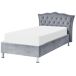 Beliani Cama con almacenaje Terciopelo METZ 126x217 Beliani Cama con almacenaje Terciopelo METZ 126x217 Beige