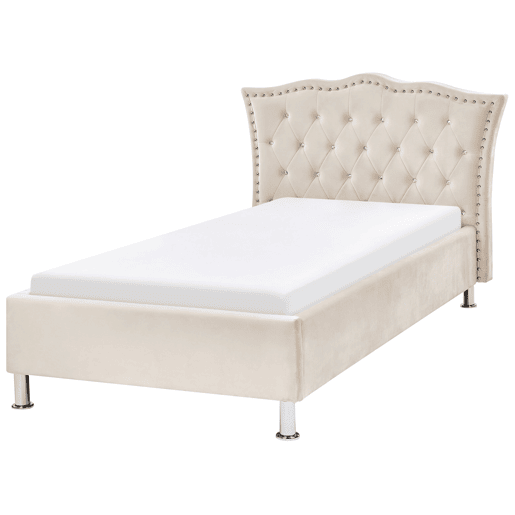 Beliani Cama Veludo METZ Beliani Cama Veludo METZ