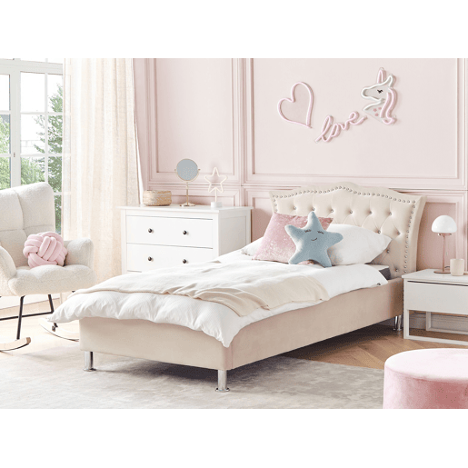 Beliani Cama Veludo METZ Beliani Cama Veludo METZ