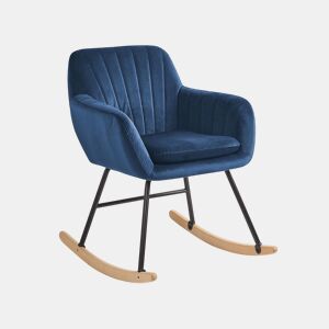 Poltrona de Baloiço LIARUM Veludo Azul marinho