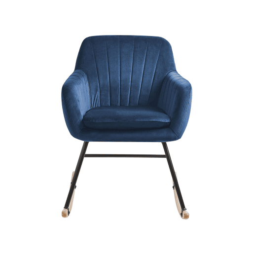 Poltrona de Baloiço LIARUM Veludo Azul marinho