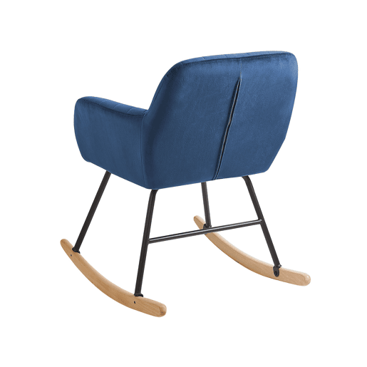 Poltrona de Baloiço LIARUM Veludo Azul marinho