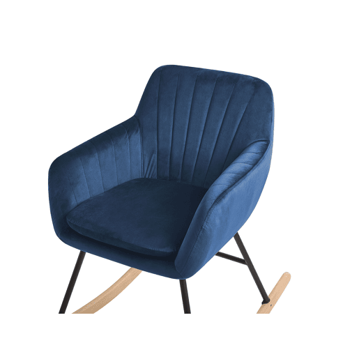 Poltrona de Baloiço LIARUM Veludo Azul marinho
