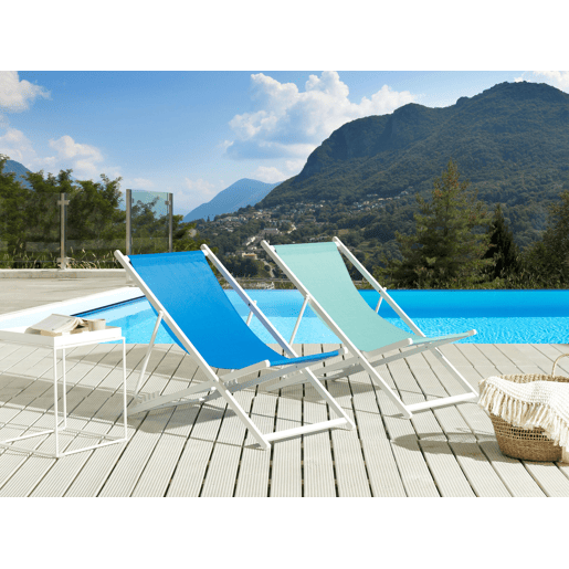 Cadeira de praia dobrável LOCRI II Metal Turquesa