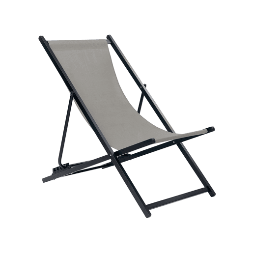 Cadeira de praia dobrável LOCRI II Metal Cinzento