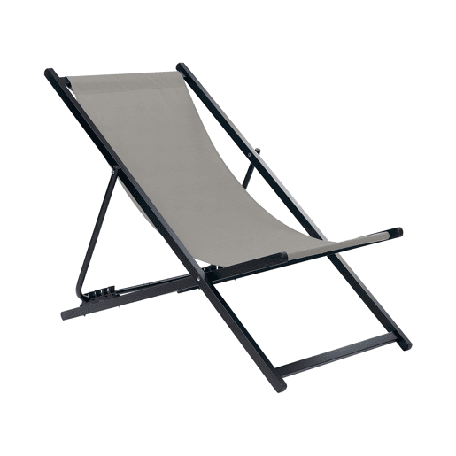 Cadeira de praia dobrável LOCRI II Metal Cinzento