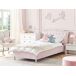 Beliani Cama Terciopelo METZ 126x217 Beliani Cama Terciopelo METZ 126x217 Rosa Talco