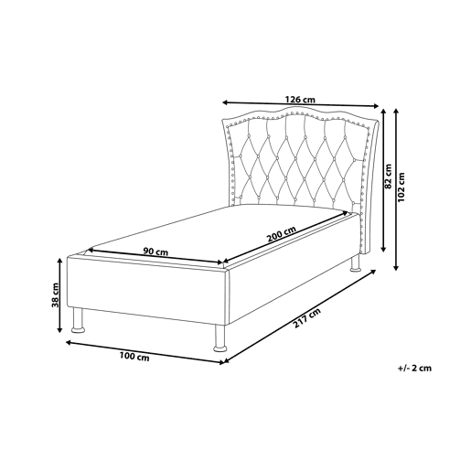 Beliani Cama Veludo METZ