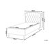 Beliani Cama Terciopelo METZ 126x217 Beliani Cama Terciopelo METZ 126x217 Rosa Talco
