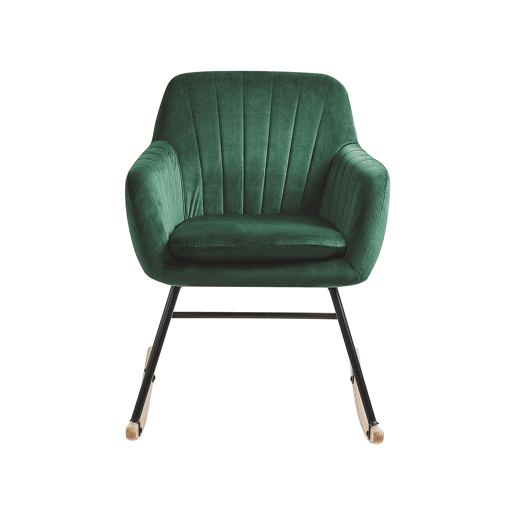 Poltrona de Baloiço LIARUM Veludo Verde esmeralda
