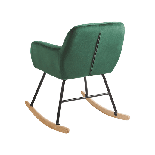 Poltrona de Baloiço LIARUM Veludo Verde esmeralda