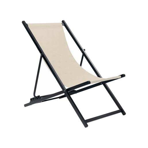 Cadeira de praia dobrável LOCRI II Metal Creme