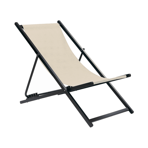 Cadeira de praia dobrável LOCRI II Metal Creme
