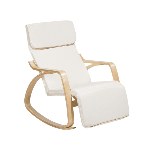 Poltrona de Baloiço WESTON Tecido Creme claro