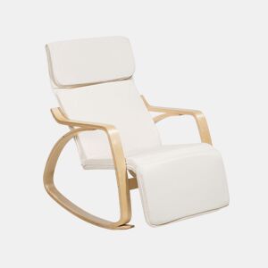 Poltrona de Baloiço WESTON Tecido Creme claro
