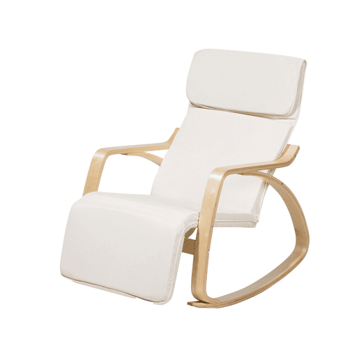 Poltrona de Baloiço WESTON Tecido Creme claro