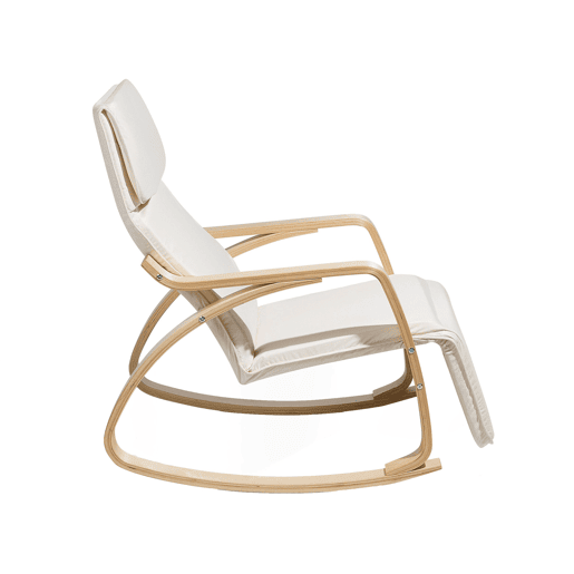 Poltrona de Baloiço WESTON Tecido Creme claro