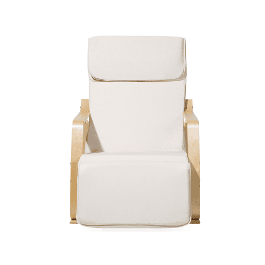 Poltrona de Baloiço WESTON Tecido Creme claro