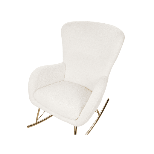 Poltrona de Baloiço ANASET Bouclé Branco