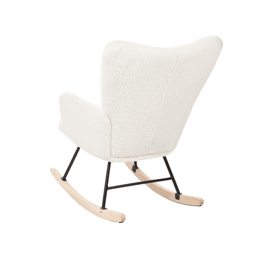 Poltrona de Baloiço OULU Bouclé Branco