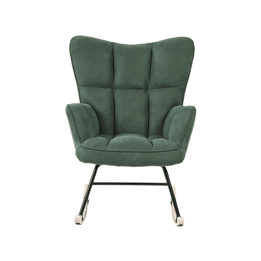 Poltrona de Baloiço OULU Tecido Verde esmeralda Poltrona de Baloiço OULU Tecido Verde esmeralda