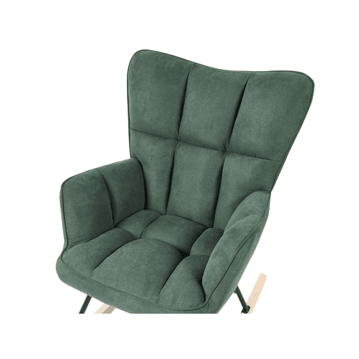 Poltrona de Baloiço OULU Tecido Verde esmeralda Poltrona de Baloiço OULU Tecido Verde esmeralda