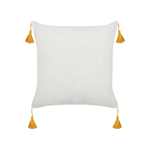 Conjunto de 2 almofadas decorativas ABUTILON 45 x 45 cm Creme Padrão floral