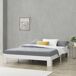 Cama Doble Raisio con Somier Capacidad máx 150 kg pino 164x204 Cama Doble Raisio con Somier Capacidad máx 150 kg pino 164x204 Blanco/ Beige
