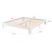 Cama Doble Raisio con Somier Capacidad máx 150 kg pino 164x204 Cama Doble Raisio con Somier Capacidad máx 150 kg pino 164x204 Blanco/ Beige