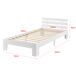 Cama Simple con Somier colchón Capacidad máx 150kg pino 124x204 Cama Simple con Somier colchón Capacidad máx 150kg pino 124x204 Blanco/ Beige