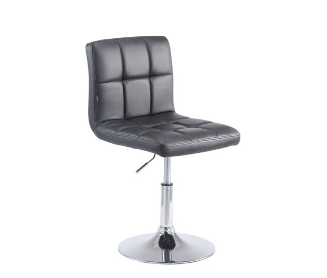 Taburete bajo palma v2 simil cuero negro 49x44x74 cm
