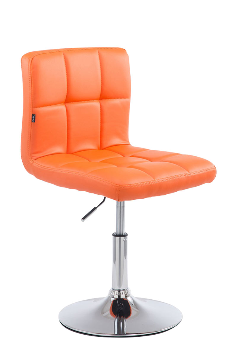 Taburete bajo palma v2 simil cuero naranja 49x44x74 cm