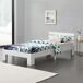 Cama Simple con Somier Capacidad de carga 100 kg pino 124x204 Cama Simple con Somier Capacidad de carga 100 kg pino 124x204 Blanco/ Beige