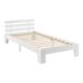 Cama Simple con Somier Capacidad de carga 100 kg pino 124x204 Cama Simple con Somier Capacidad de carga 100 kg pino 124x204 Blanco/ Beige