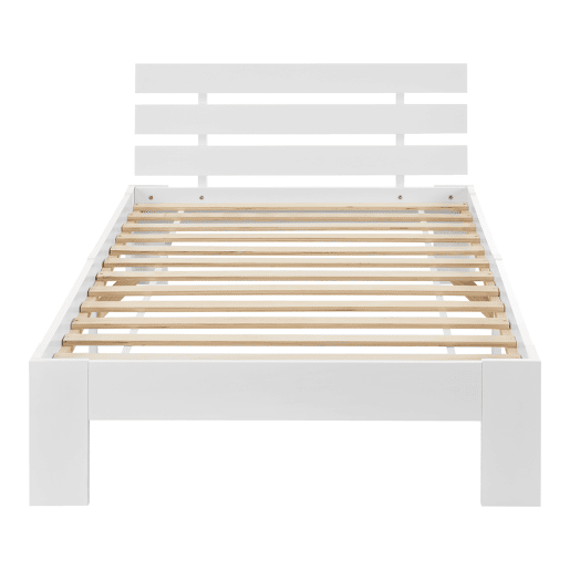 Cama individual Nivala com base de beliche Capacidade de carga 150 kg pinho 120 x 200 cm- Branco mate en.casa