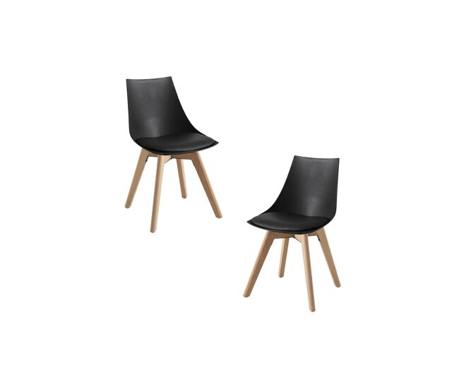 Pack 2 sillas blok - negro