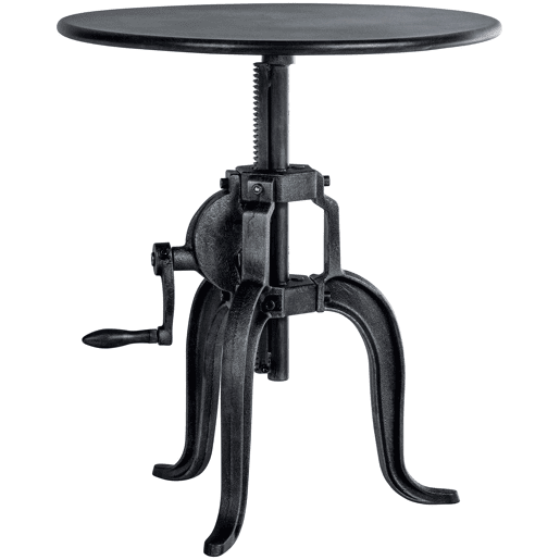 Mesa Auxiliar Marcos 50 cm Metal Plateado antiguo Ø 50 cm