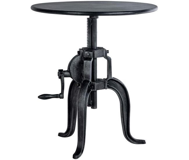 Mesa Auxiliar Marcos 50 cm Metal Plateado antiguo Ø 50 cm