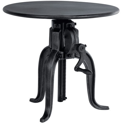 Mesa Auxiliar Marcos 50 cm Metal Plateado antiguo Ø 50 cm