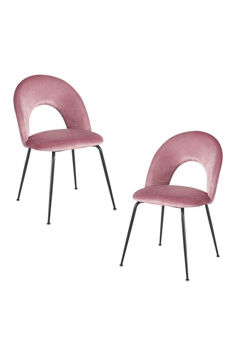 Pack 2 Sillas Dawa Black Terciopelo