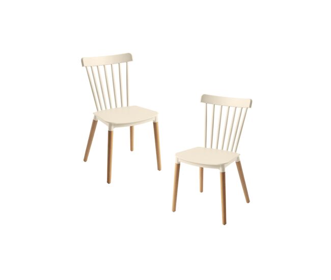 Pack 2 sillas leka - beige