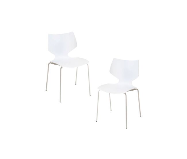 Pack 2 sillas plecy - blanco